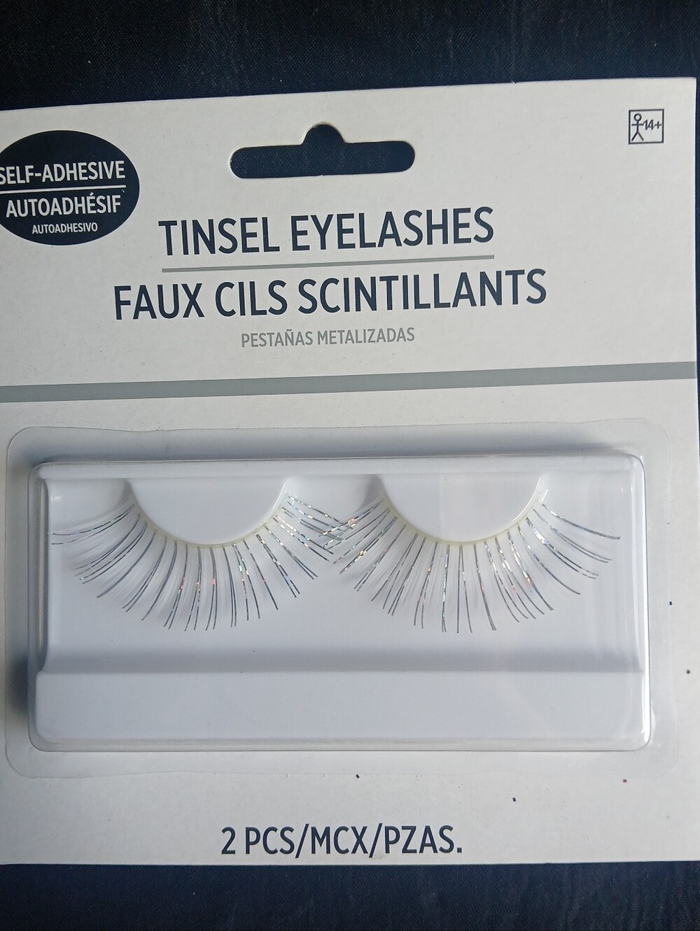 Tinsel Self-Adhesive False Eyelashes – White Accent